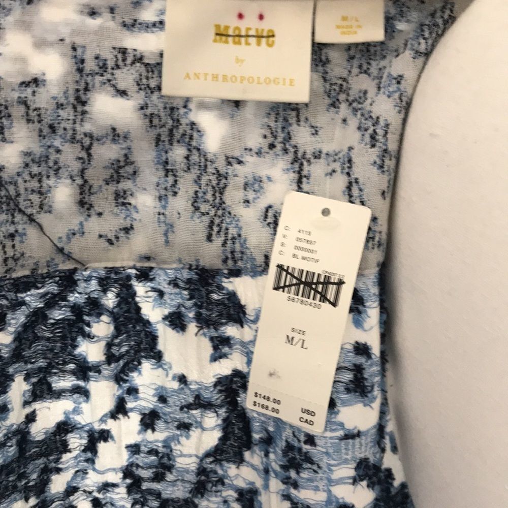 Anthropologie Maeve Blue Arwen Ikat Duster - Picture 14 of 14